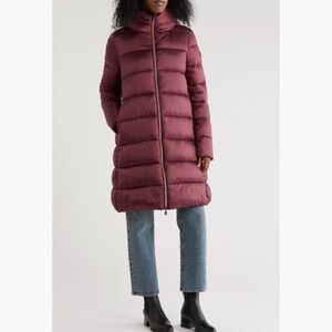 Save The Duck Luciana Puffer Coat Wine SZ S